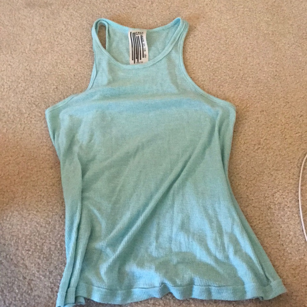 Turquoise FP racerback tank